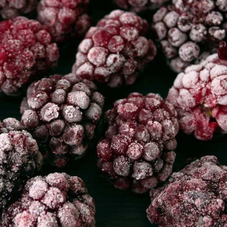 Frozen seedless blackberries